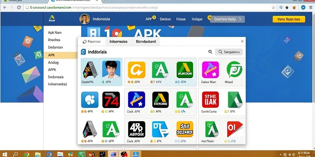 Tampilan menu karakter yang menarik.